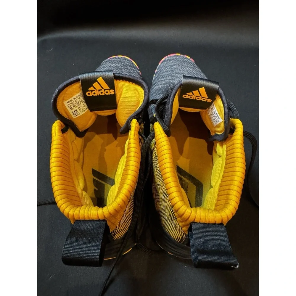 Adidas Dame 5 EF9367 Core Black Active Gold Shock Pink Men's Size 13 Shoes